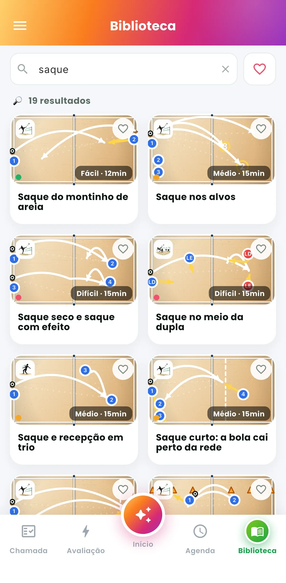 Busca na biblioteca — Acha no nome e no passo a passo (print do AppFUT)